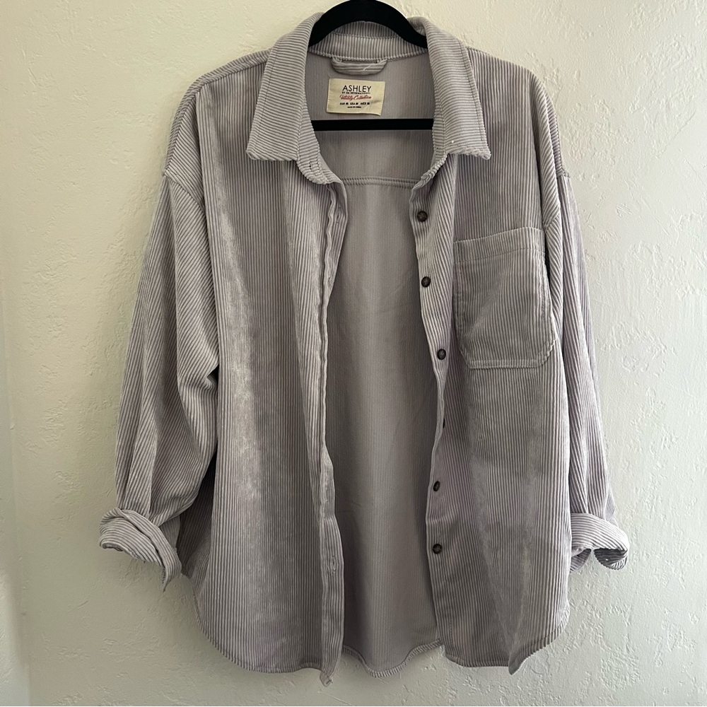 Ashley by 26 International Corduroy Oversized Button Down Medium